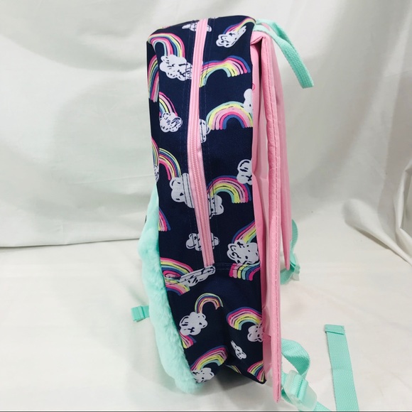 Madison & Dakota Unicorn & Rainbows Backpack Blue - Picture 2 of 4